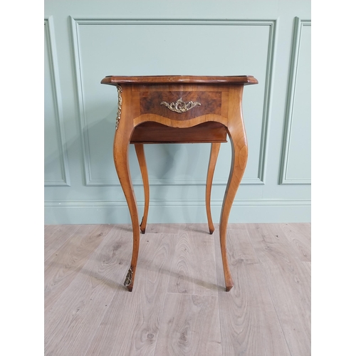 1368 - 19th C. French kingwood side table with ormolu mounted raised on cabriole legs {75 cm H x 46 cm W x ... 