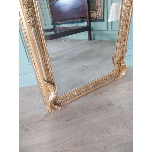 2090 - Decorative French gilt wall mirror in the Victorian style {158 cm H x 85 cm W}.