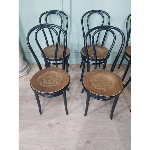 2099 - Set of four Edwardian bentwood chairs {90 cm H x 38 cm W x 38 cm D}.