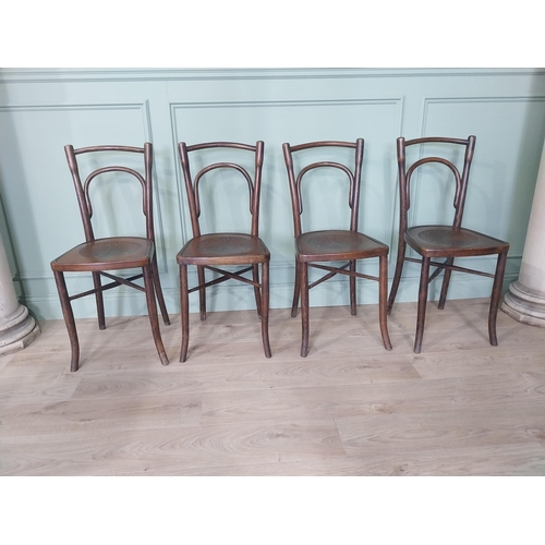 2106 - Set of four Edwardian bentwood chairs {90 cm H x 38 cm W x 38 cm D}.