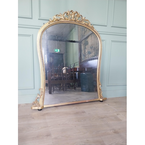 2113 - 19th C. giltwood overmantle mirror {146 cm H x 130 cm W}.