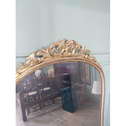 2113 - 19th C. giltwood overmantle mirror {146 cm H x 130 cm W}.