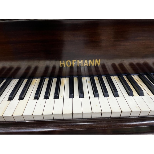 1328 - Victorian rosewood Hofmann baby Grand piano {190 cm H x 140 cm W x 140 cm D}.