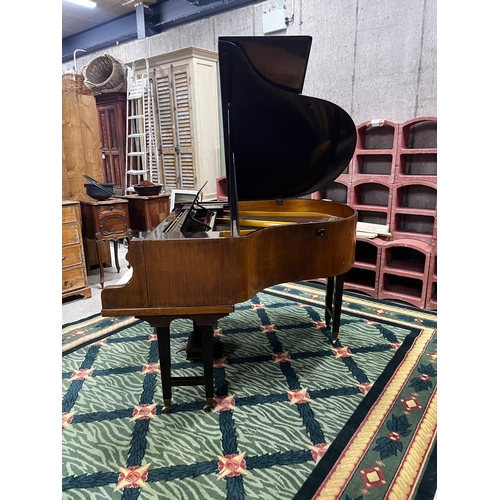 1328 - Victorian rosewood Hofmann baby Grand piano {190 cm H x 140 cm W x 140 cm D}.