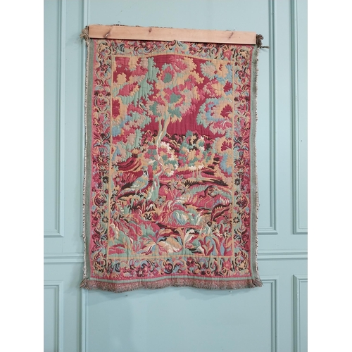 8 - Early 20th C. French tapestry Woodland scene {130 cm H x 90 cm W}.