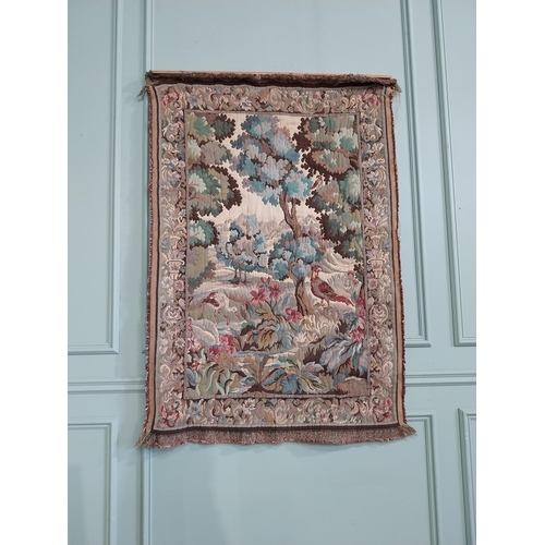 8 - Early 20th C. French tapestry Woodland scene {130 cm H x 90 cm W}.