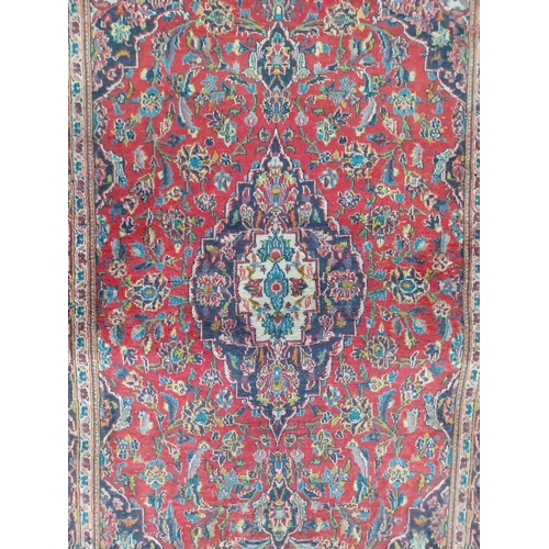 70 - Persian Kashan carpet square {215cm H x 130cm W}