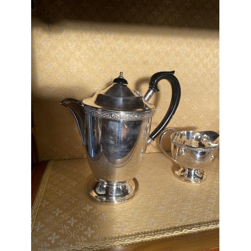 103 - Sheffield silverplate four piece coffee service.