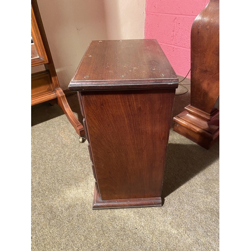 115 - 19th C. mahogany bank of five drawers {51cm  H  x 37cm W x 25cm D}.