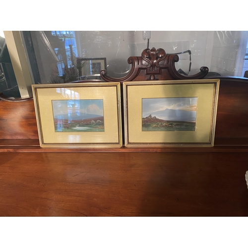 120 - Pair of early 20th C. James Coad Mountain scene watercolours mounted in gilt frames {30cm  H  x 40cm... 