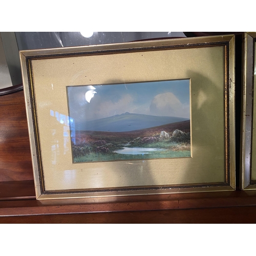 120 - Pair of early 20th C. James Coad Mountain scene watercolours mounted in gilt frames {30cm  H  x 40cm... 