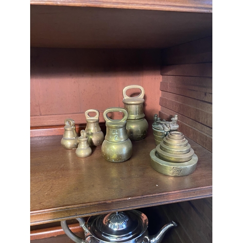 28 - Collection of 19th C. brass weights.