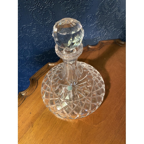 46 - Galway lead crystal decanter {26 cm H x 21 cm Dia.}.