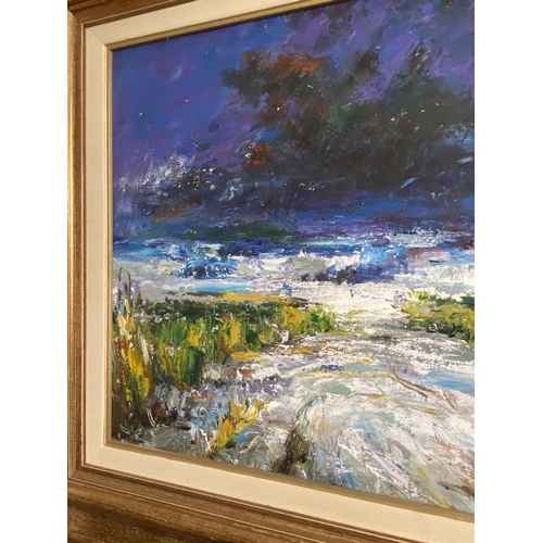 81 - The Wandering Man oil on board after J.B. Yeats mounted in gilt frame signed Shaw {42cm  H  x 58cm W... 