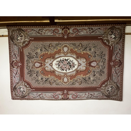 610 - Early 20th C. French tapestry - carpet in the Aubusson manner {177cm  H  x 270cm W}.