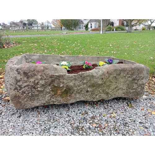 867 - Large Gritstone trough {H 40cm x W144cm x D 77cm }.