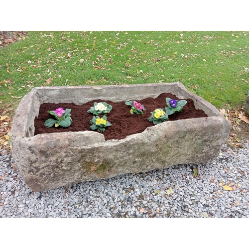 867 - Large Gritstone trough {H 40cm x W144cm x D 77cm }.