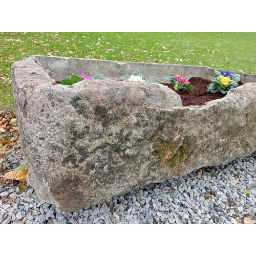 867 - Large Gritstone trough {H 40cm x W144cm x D 77cm }.