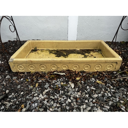 900 - Victorian glazed ceramic sink {15 cm H x 106 cm W x 56 cm D}.