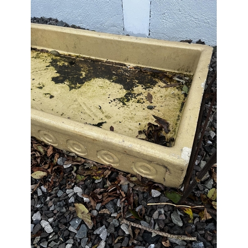 900 - Victorian glazed ceramic sink {15 cm H x 106 cm W x 56 cm D}.