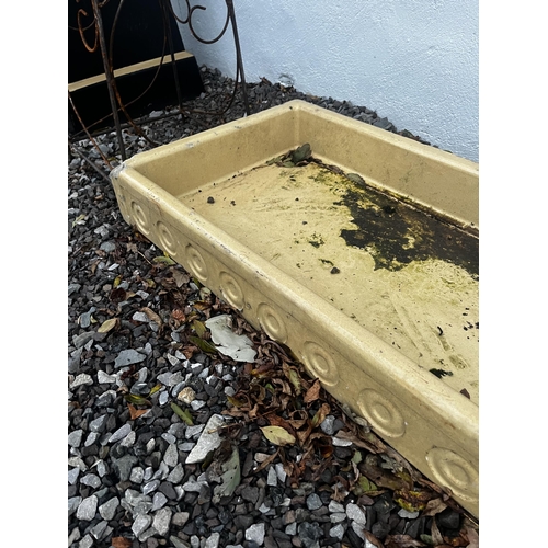 900 - Victorian glazed ceramic sink {15 cm H x 106 cm W x 56 cm D}.