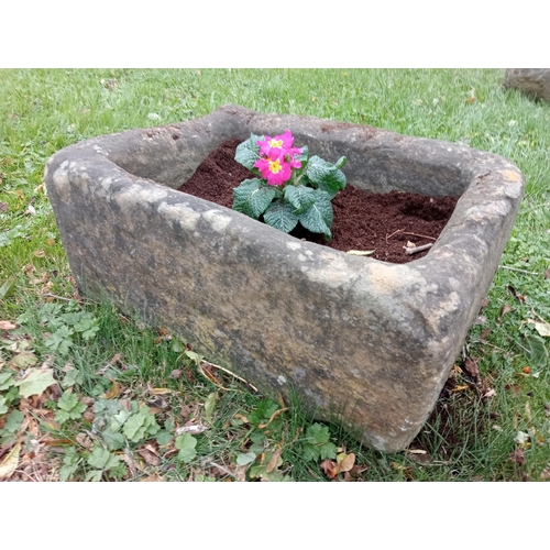 901 - Sandstone trough {H 24xm W 56cm x D 41cm}.