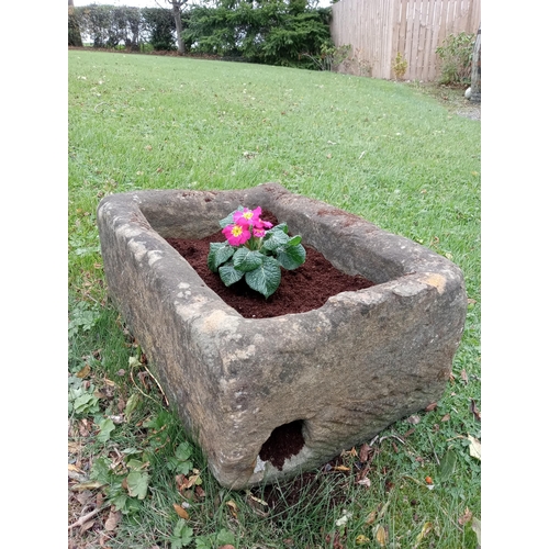 901 - Sandstone trough {H 24xm W 56cm x D 41cm}.