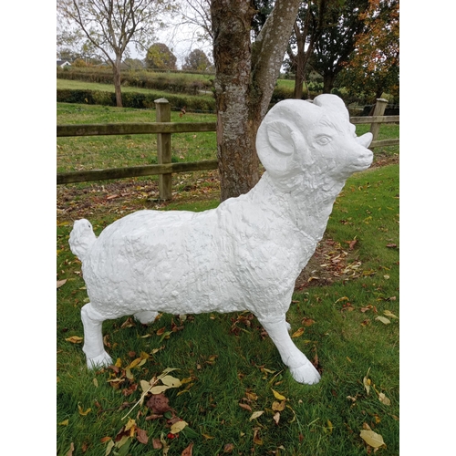 913 - Solid cast iron ram {H 82cm x W 90cm x D 30cm }.