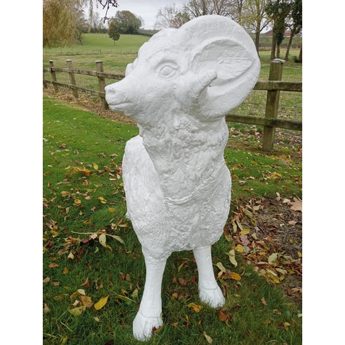 913 - Solid cast iron ram {H 82cm x W 90cm x D 30cm }.