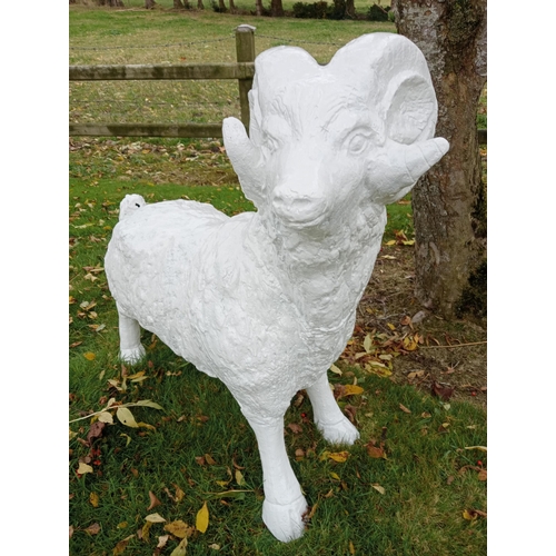 913 - Solid cast iron ram {H 82cm x W 90cm x D 30cm }.