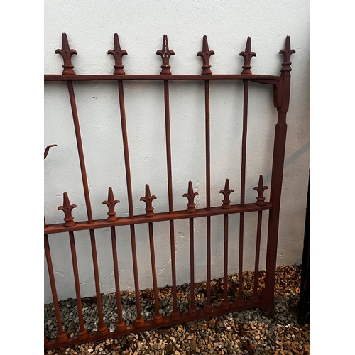 920 - Pair of Victorian cast iron gates {145 cm H x 275 cm W}.