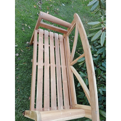 921 - Teak garden bench {H 90cm x W 133cm x D 48cm}.