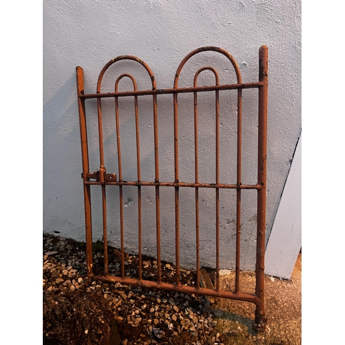 928 - Small wrought iron garden gate {94 cm H x 70 cm W}.