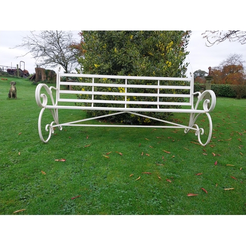 898A - Decorative metal garden bench {97 cm H x 200 cm W x 99 cm D}.