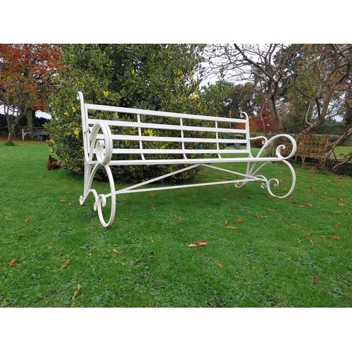 898A - Decorative metal garden bench {97 cm H x 200 cm W x 99 cm D}.