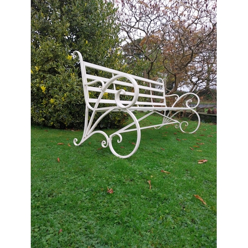 898A - Decorative metal garden bench {97 cm H x 200 cm W x 99 cm D}.