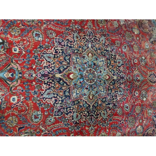 114 - Good quality decorative Persian carpet square. {370 cm H x 277 cm W}.