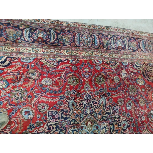 114 - Good quality decorative Persian carpet square. {370 cm H x 277 cm W}.