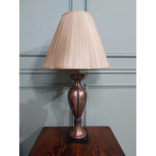 138 - Pair of decorative table lamps. {80 cm H x 40 cm Dia.}.