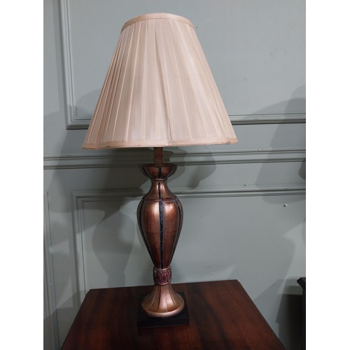 138 - Pair of decorative table lamps. {80 cm H x 40 cm Dia.}.