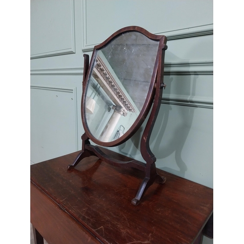 139 - Edwardian mahogany dressing table mirror in the Regency style. {60 cm H x 40 cm W x 21 cm D}.