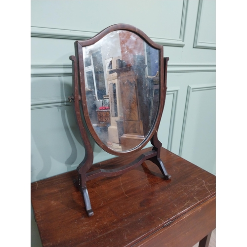 139 - Edwardian mahogany dressing table mirror in the Regency style. {60 cm H x 40 cm W x 21 cm D}.