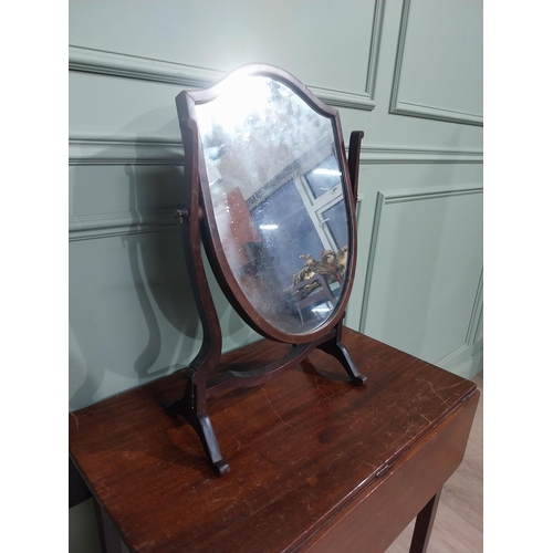 139 - Edwardian mahogany dressing table mirror in the Regency style. {60 cm H x 40 cm W x 21 cm D}.