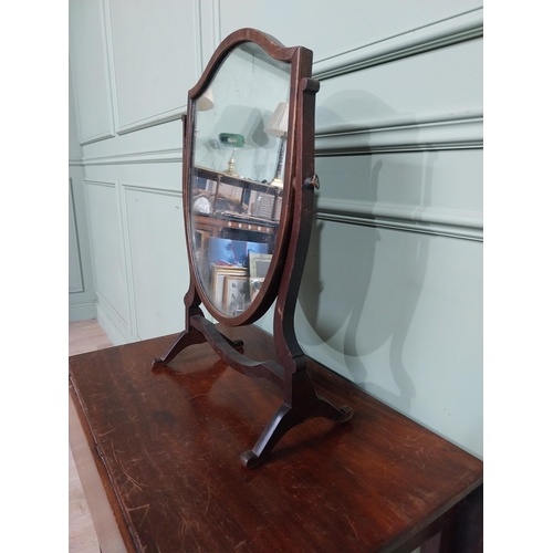 139 - Edwardian mahogany dressing table mirror in the Regency style. {60 cm H x 40 cm W x 21 cm D}.