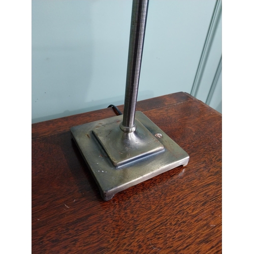 321 - Brushed brass desk lamp. {50 cm H x 25 cm W x 13 cm D}