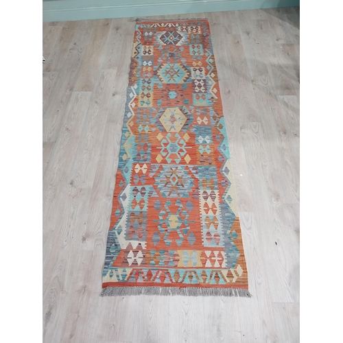 37 - Good quality Kilim carpet runner. {307 cm L x 84 cm W}.