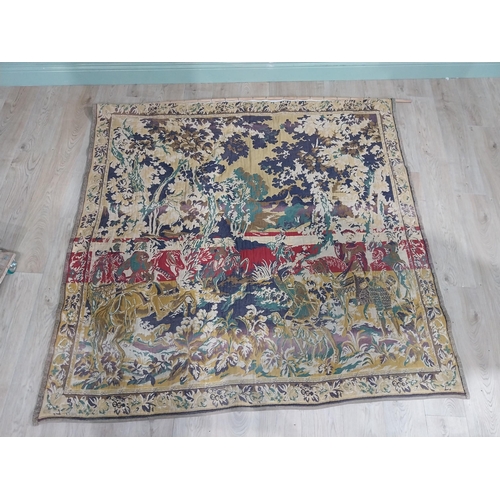 388 - Early 20th C. French tapestry depicting Horsemen, Hunters and Dogs. {186 cm H x 198 cm W}.