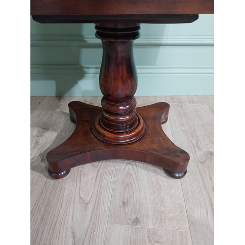 46 - Regency mahogany cellaret with fitted interior single turned column on platform base. {77 cm H x 49 ... 