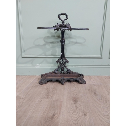 476 - 19th C. decorative cast iron stick stand. {72 cm H x 50 cm W x 22 cm D}.