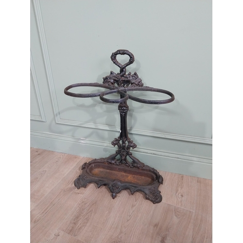 476 - 19th C. decorative cast iron stick stand. {72 cm H x 50 cm W x 22 cm D}.